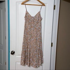 Floral Boho Button Front Dress
